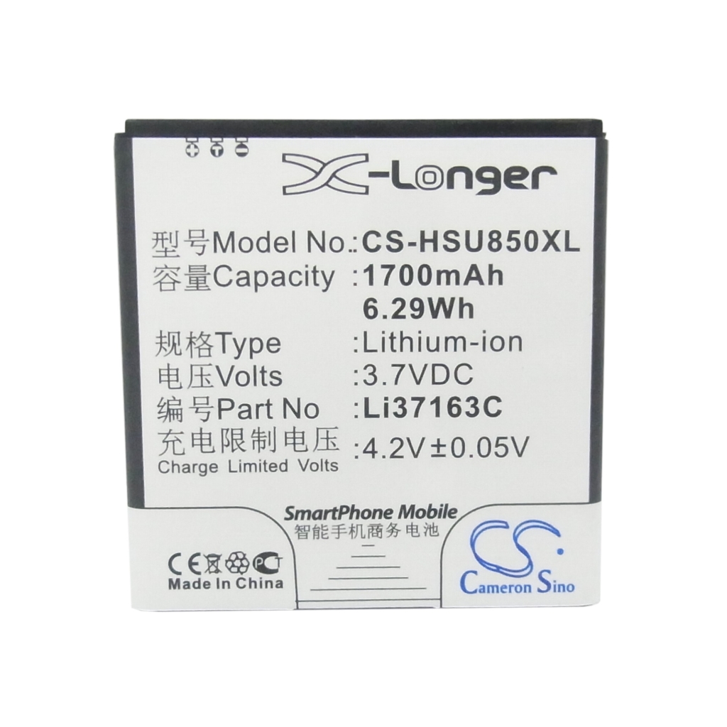Battery compatible with Hisense CS-HSU850XL