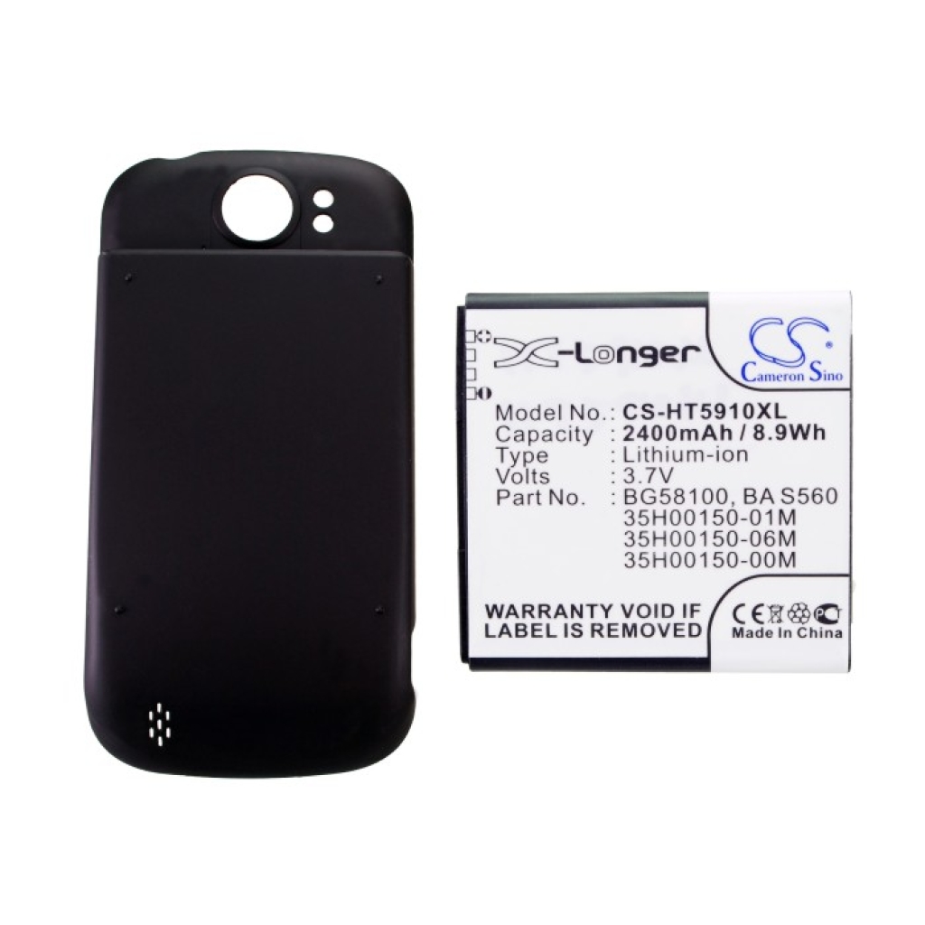 Battery compatible with HTC T-mobile CS-HT5910XL