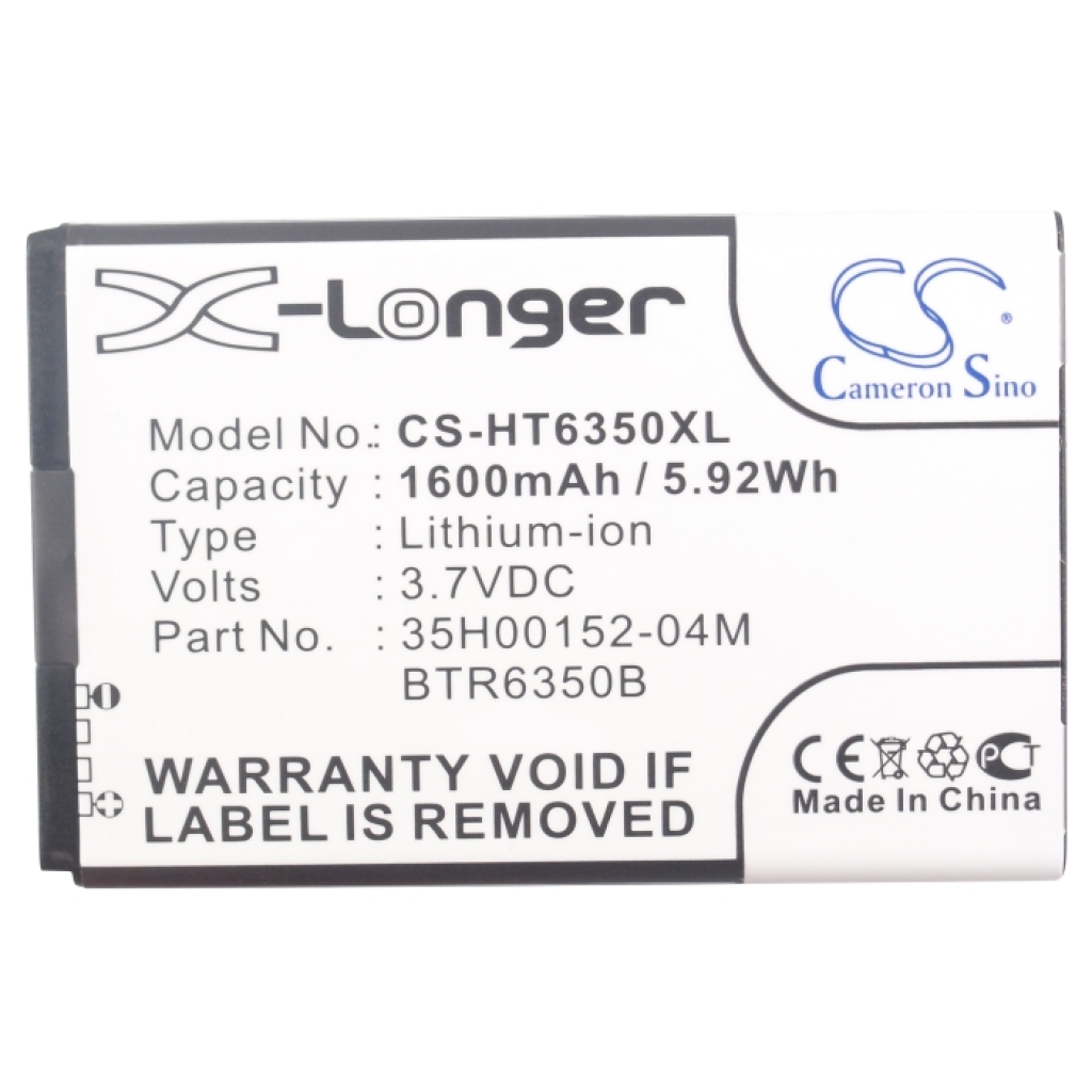 Battery compatible with Verizon HTC CS-HT6350XL