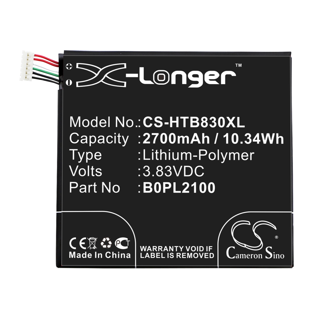 Battery compatible with HTC CS-HTB830XL
