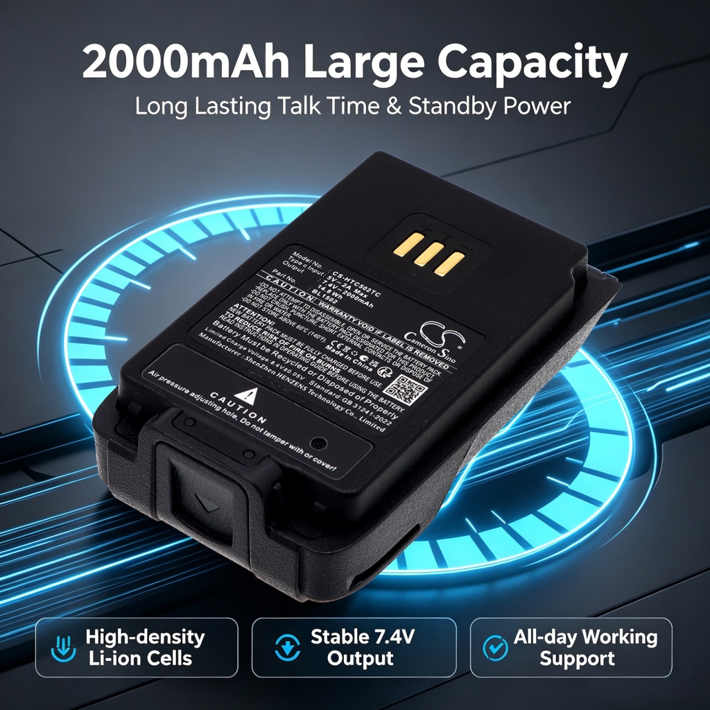 Battery compatible with HYT Hytera CS-HTC502TC