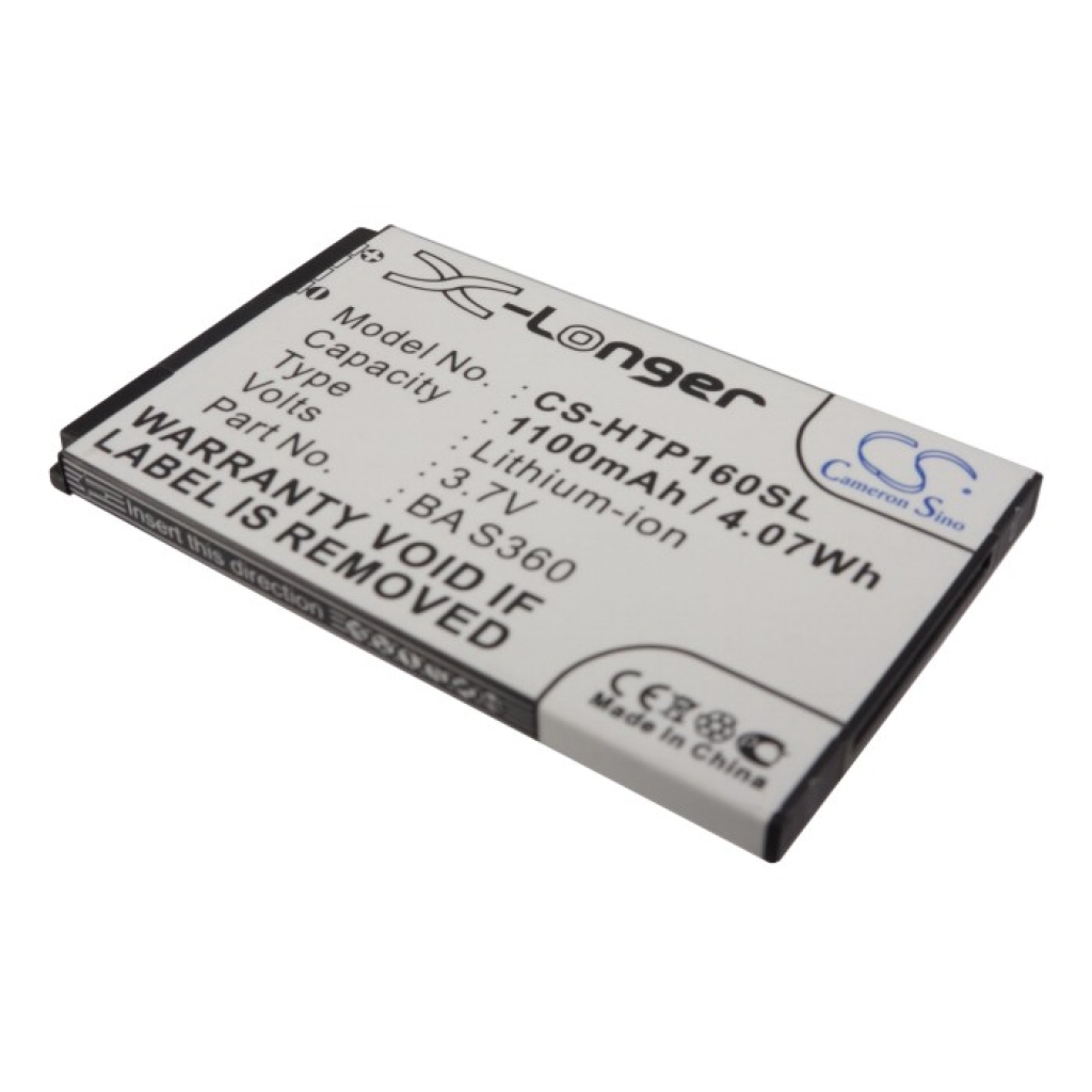 Battery compatible with HTC AT&T O2 T-Mobile DOPOD CS-HTP160SL