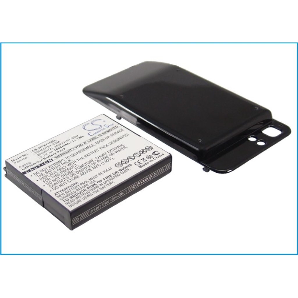 CS-HTX710HL battery label with back cover alongside, 3000mAh confirmed