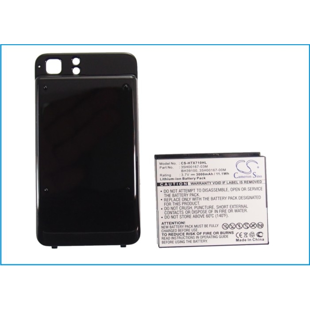Clear label of CS-HTX710HL battery 3.7V 3000mAh 11.1Wh Li-ion