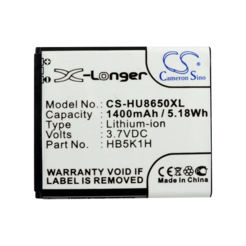 Battery compatible with Huawei AT&T MetroPCS T-Mobile MTC Srf CS-HU8650XL