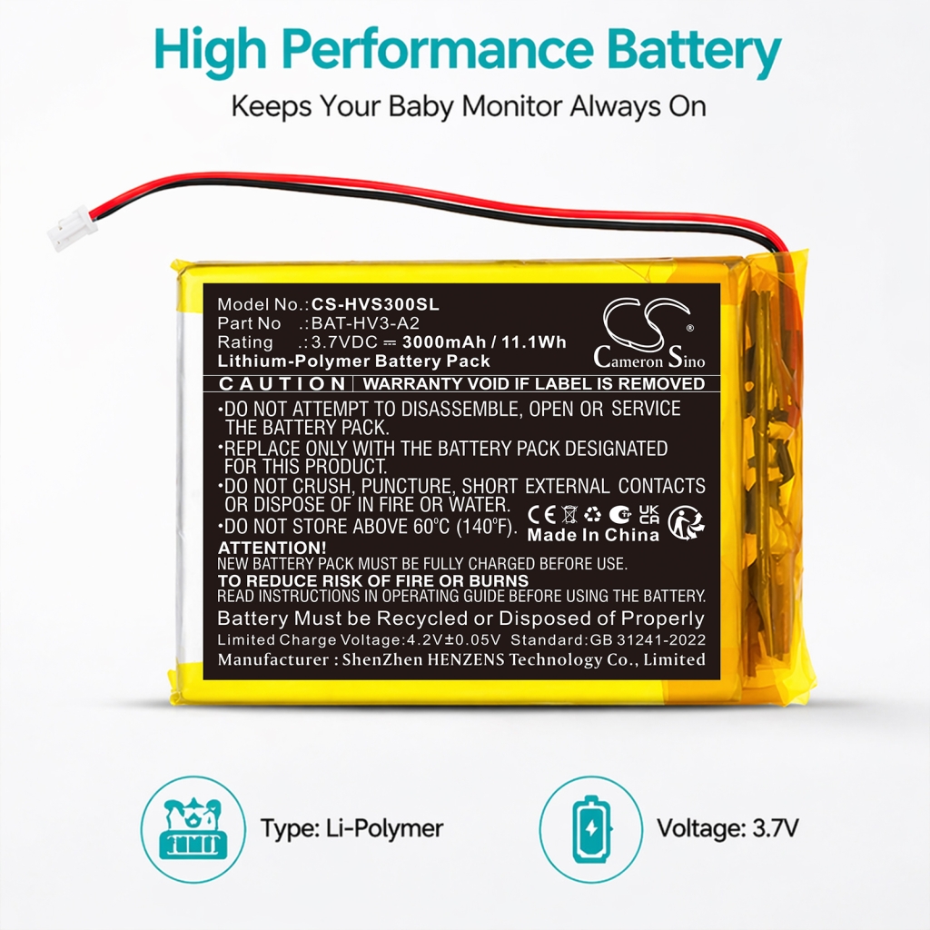Battery compatible with Heimvision CS-HVS300SL