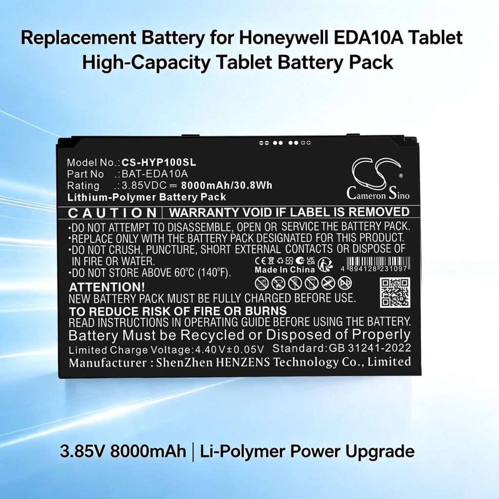 Battery for Honeywell EDA10A Tablet