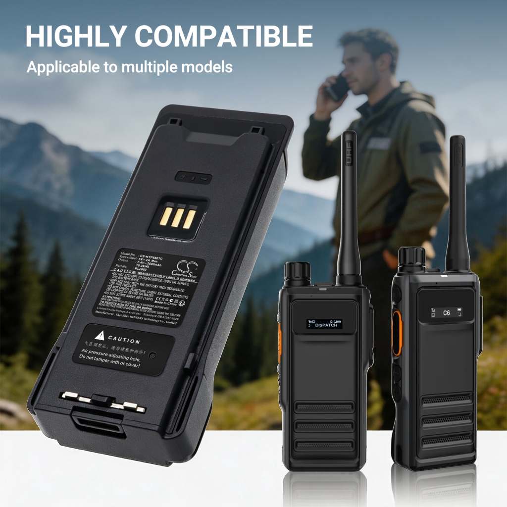 Battery compatible with Hytera CS-HYP680TC