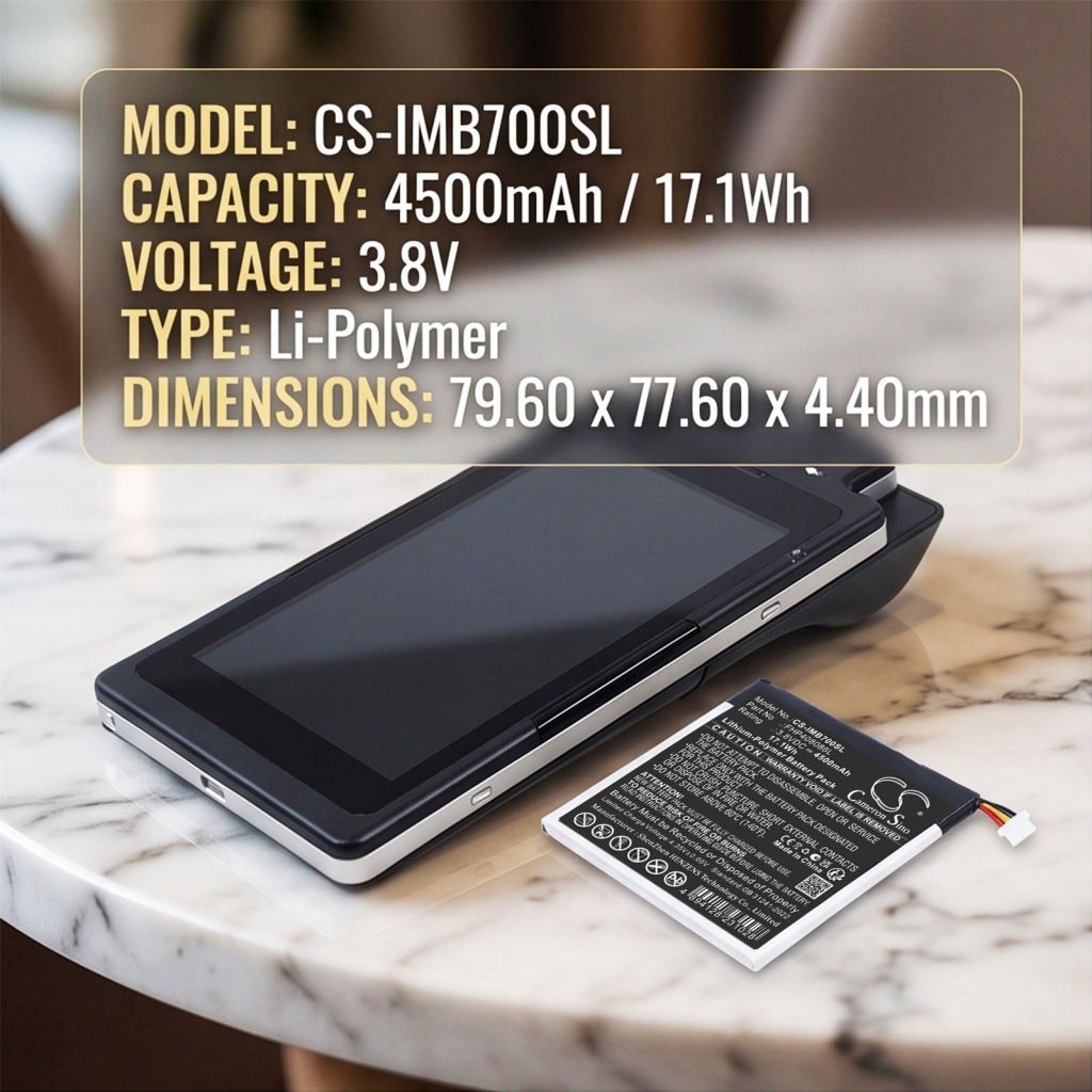 Battery compatible with Ingenico CS-IMB700SL
