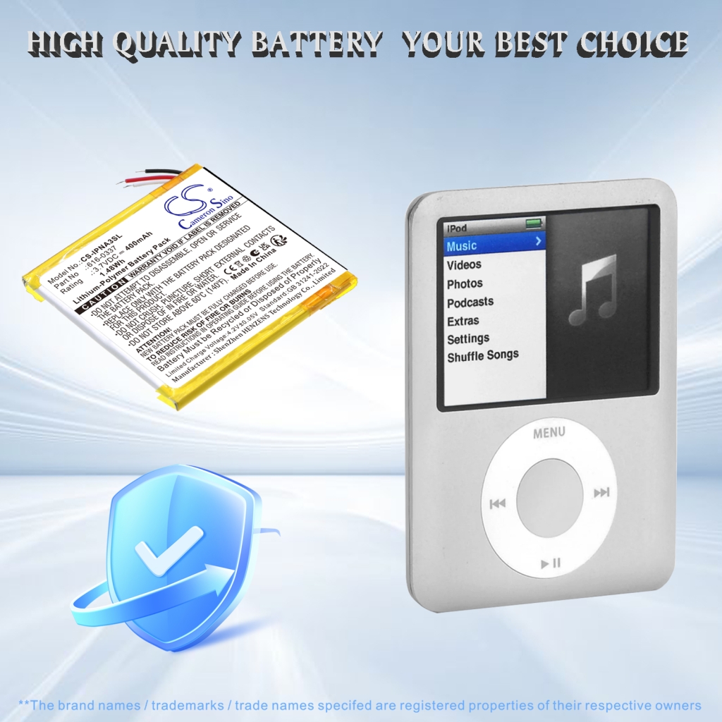 Battery compatible with Apple CS-IPNA3SL