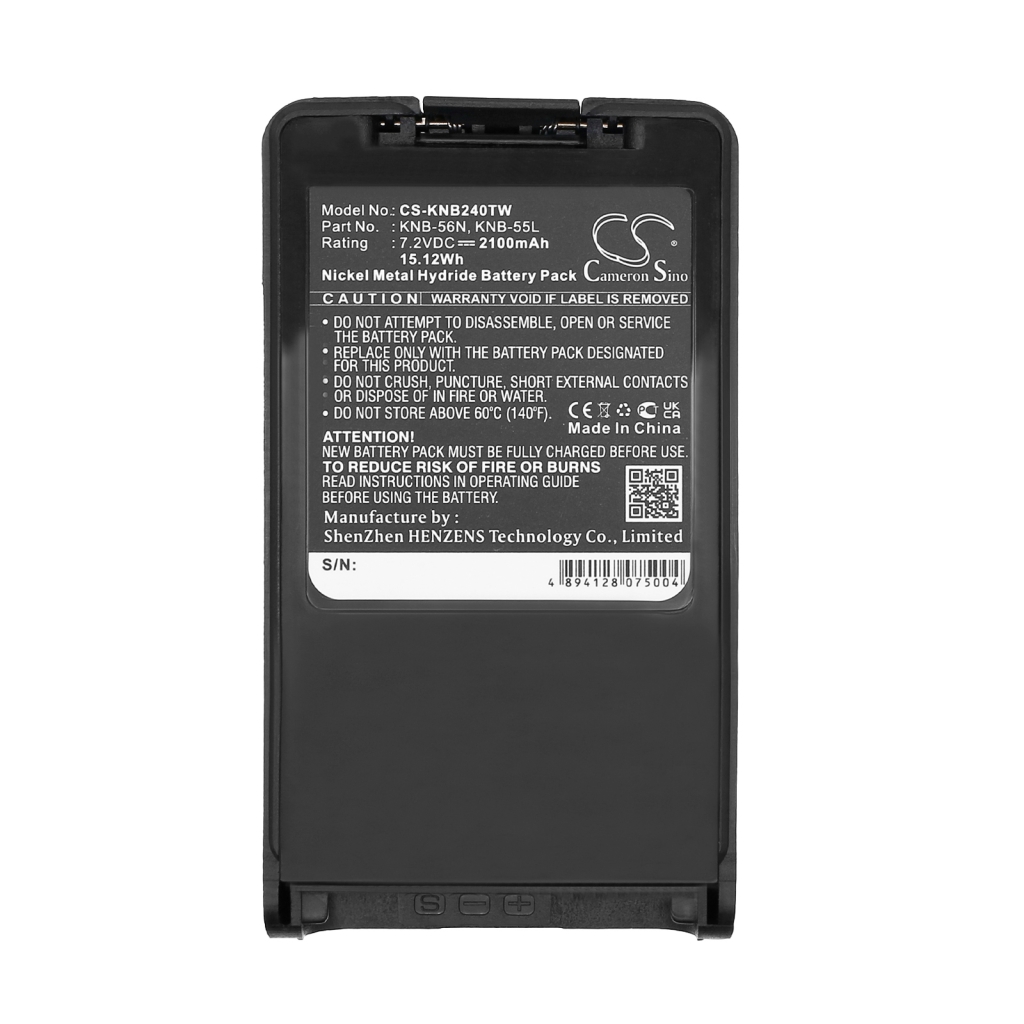 Battery compatible with Kenwood CS-KNB240TW