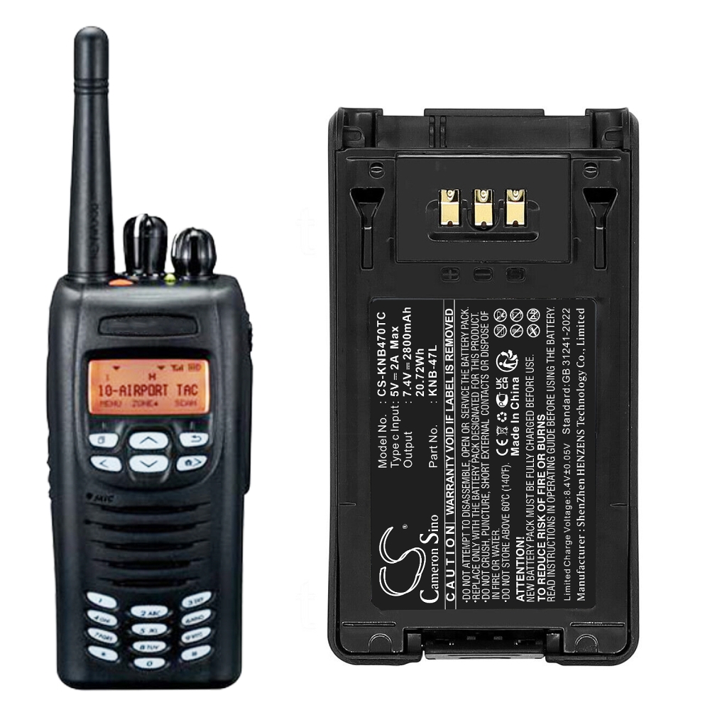 Two-Way Radio Battery Kenwood CS-KNB470TC