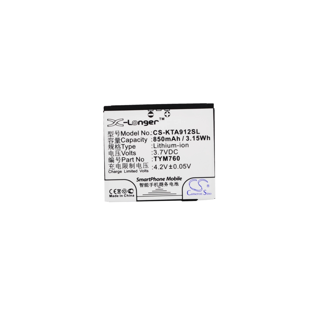 Battery compatible with K-Touch CS-KTA912SL