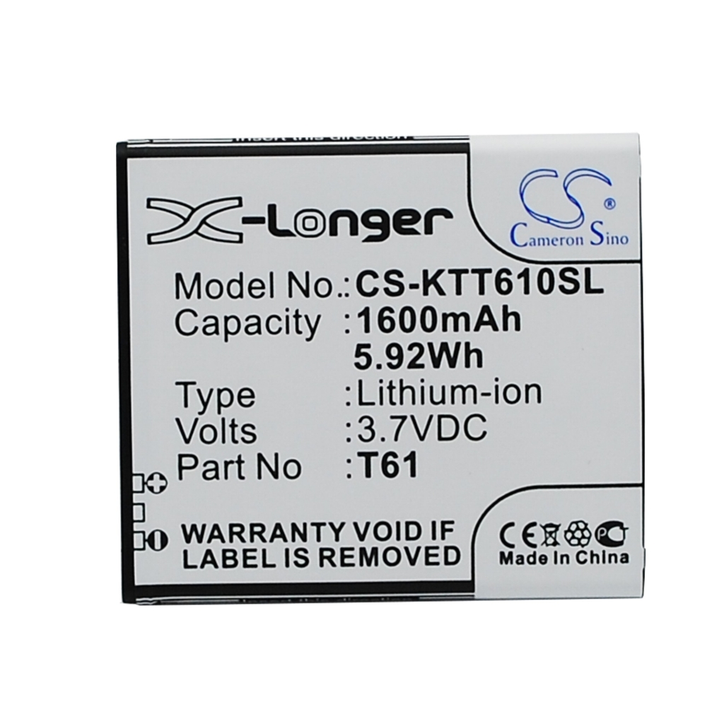 Battery compatible with K-Touch CS-KTT610SL