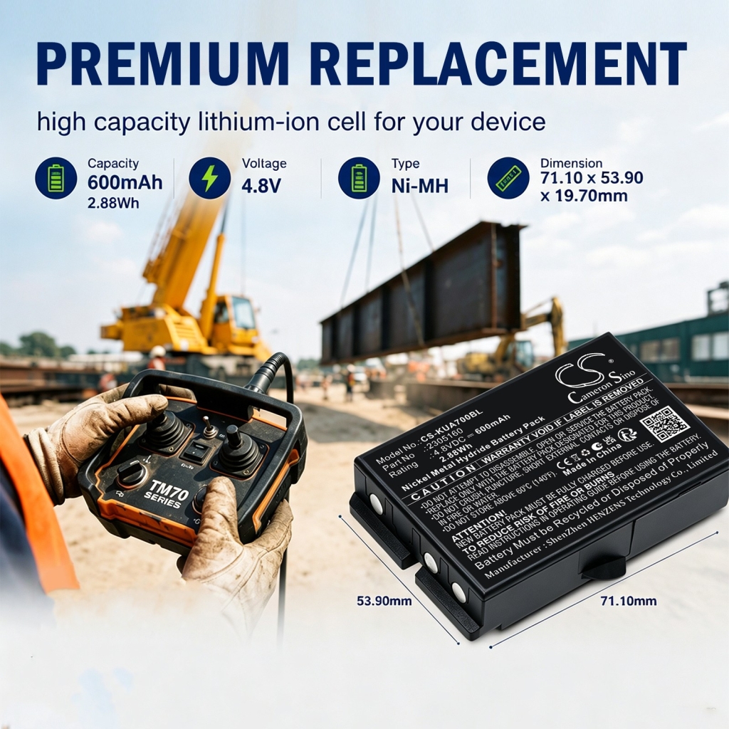 Batteries compatible with Ikusi TM70/iK2.13B JS JS3 LV CS-KUA700BL