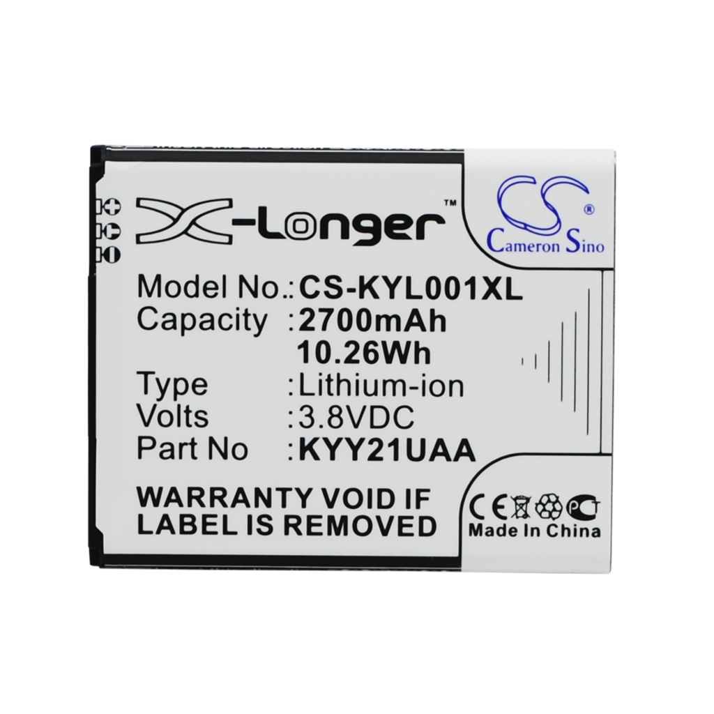 Battery compatible with Kyocera CS-KYL001XL