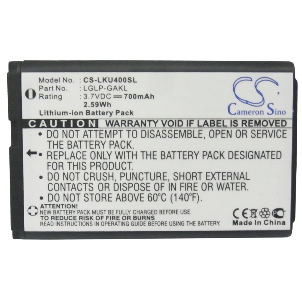 Battery compatible with LG CS-LKU400SL