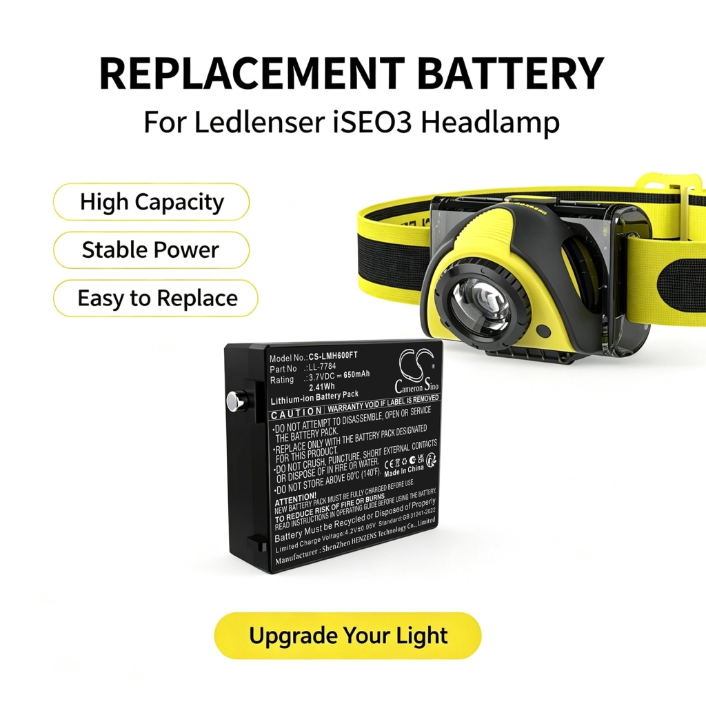 Battery compatible with Ledlenser CS-LMH600FT