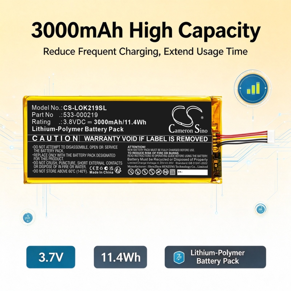 Batteries compatible with Logitech Keyboard Mo CS-LOK219SL