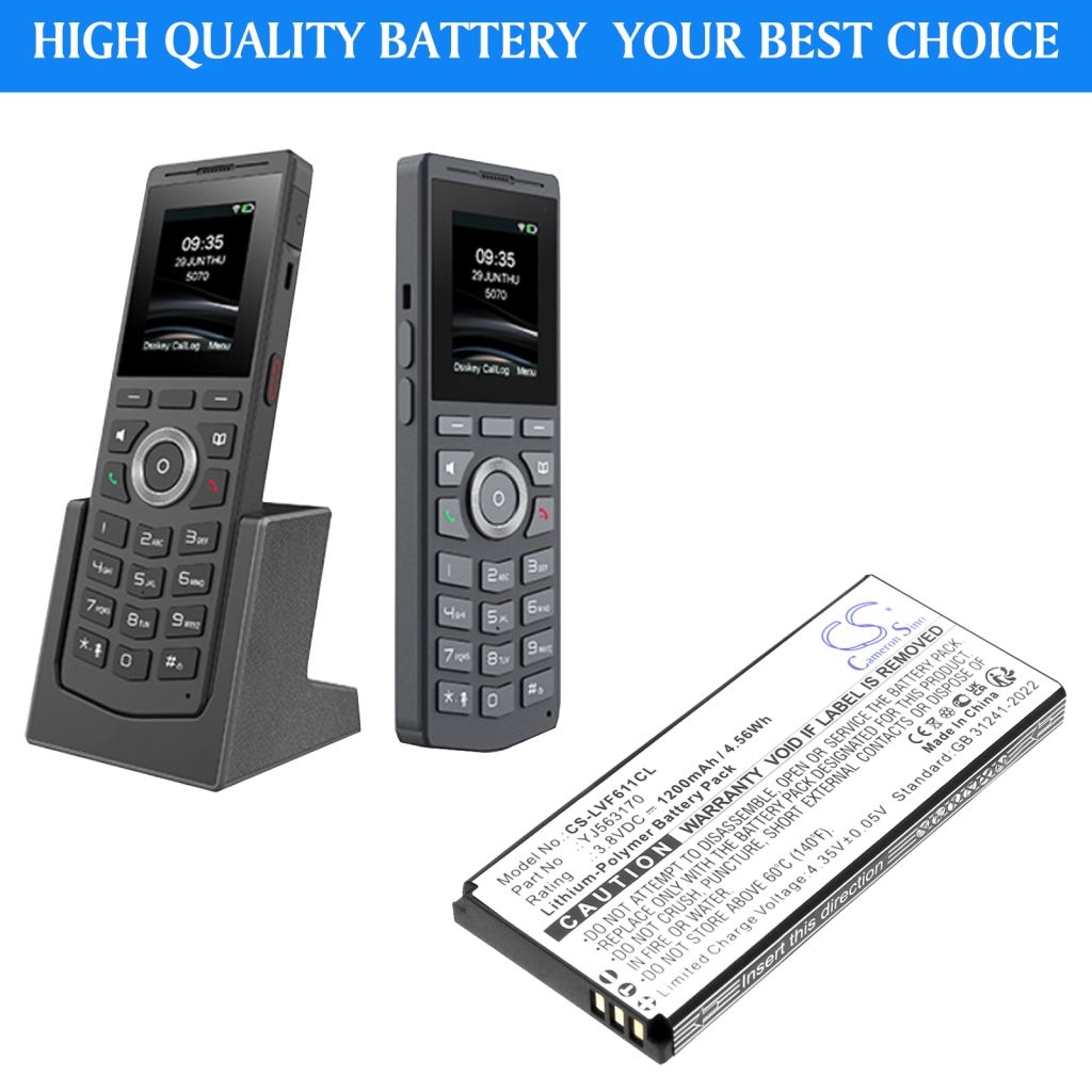 Cordless Phone Battery Linkvil CS-LVF611CL