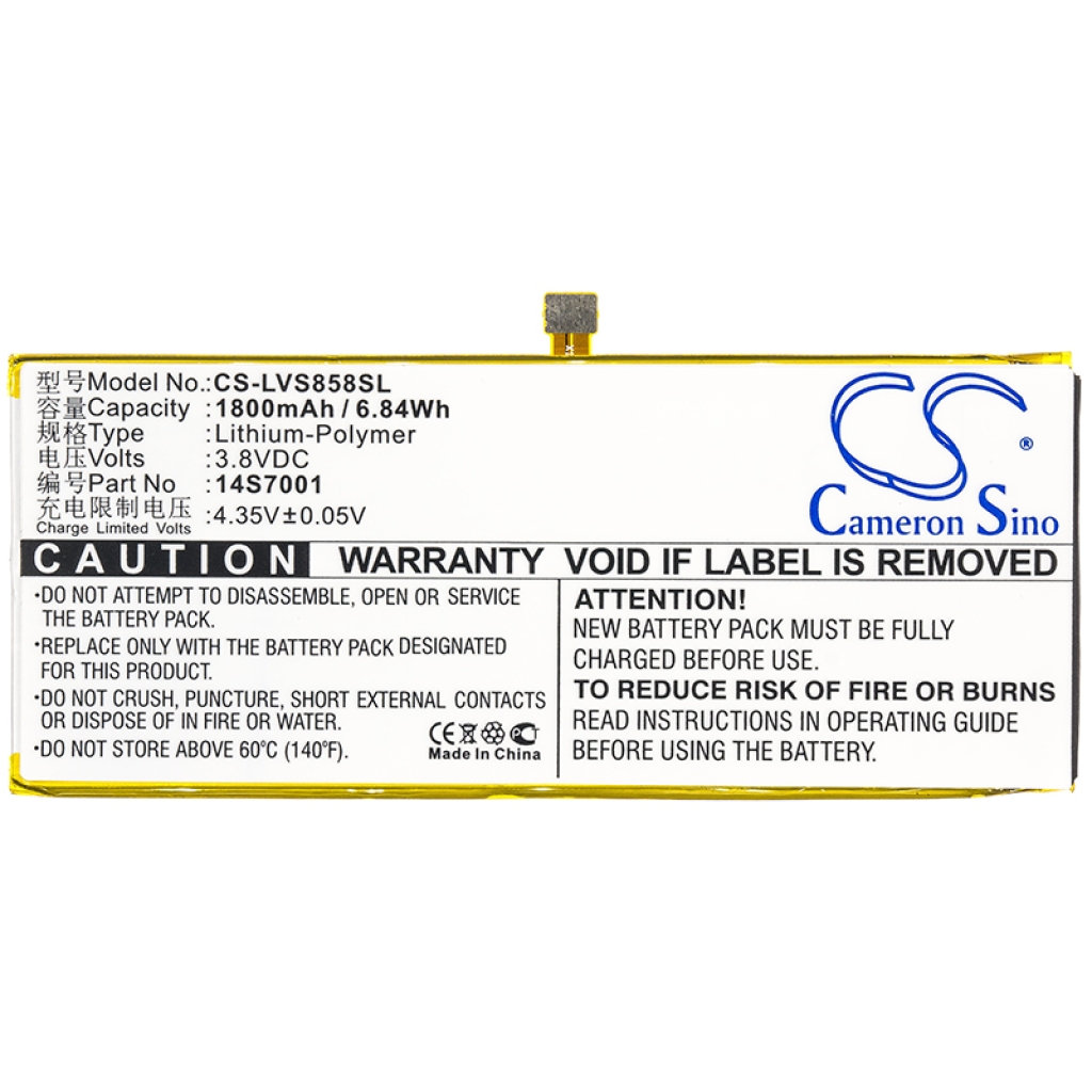 Battery compatible with Lenovo CS-LVS858SL