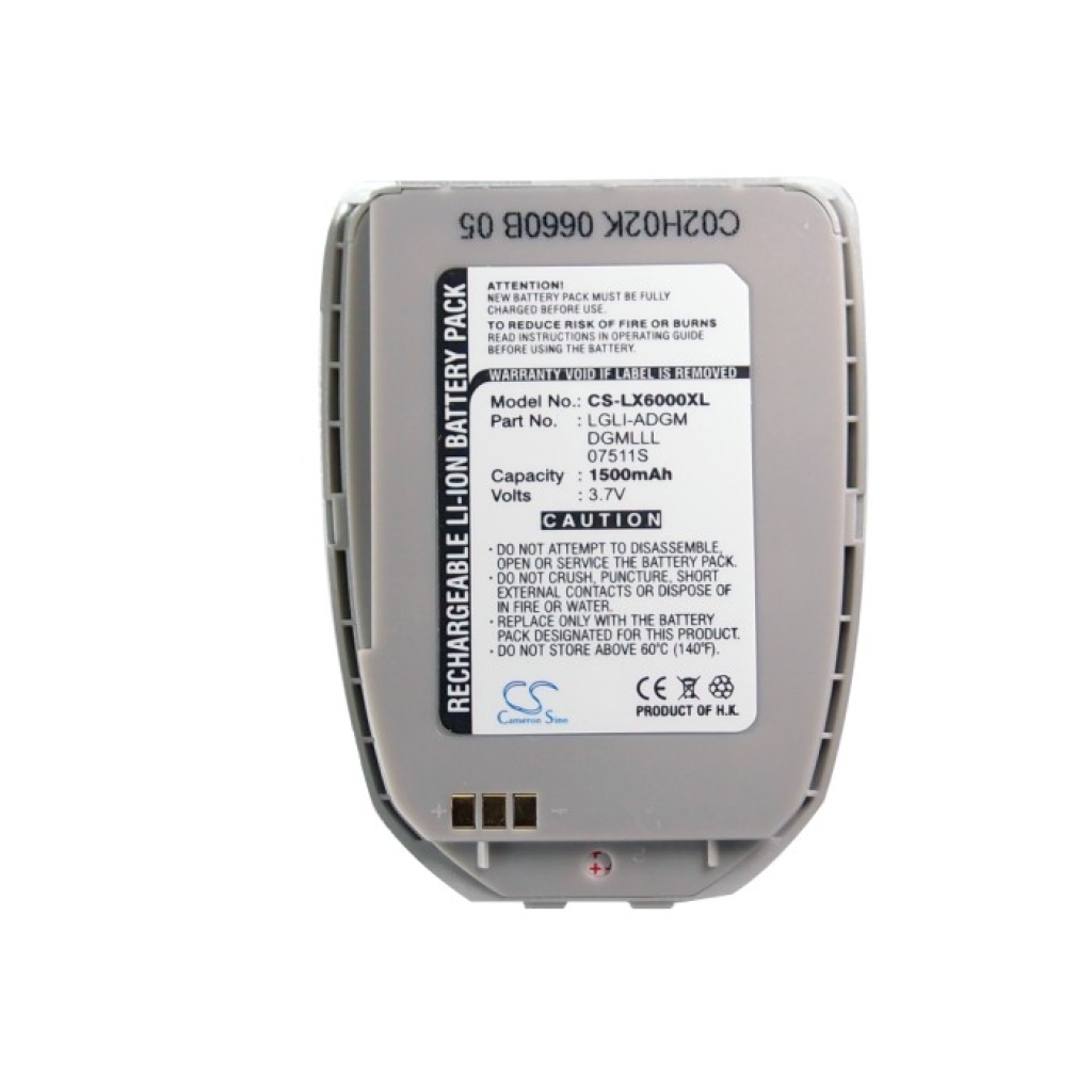 Battery compatible with LG CS-LX6000XL