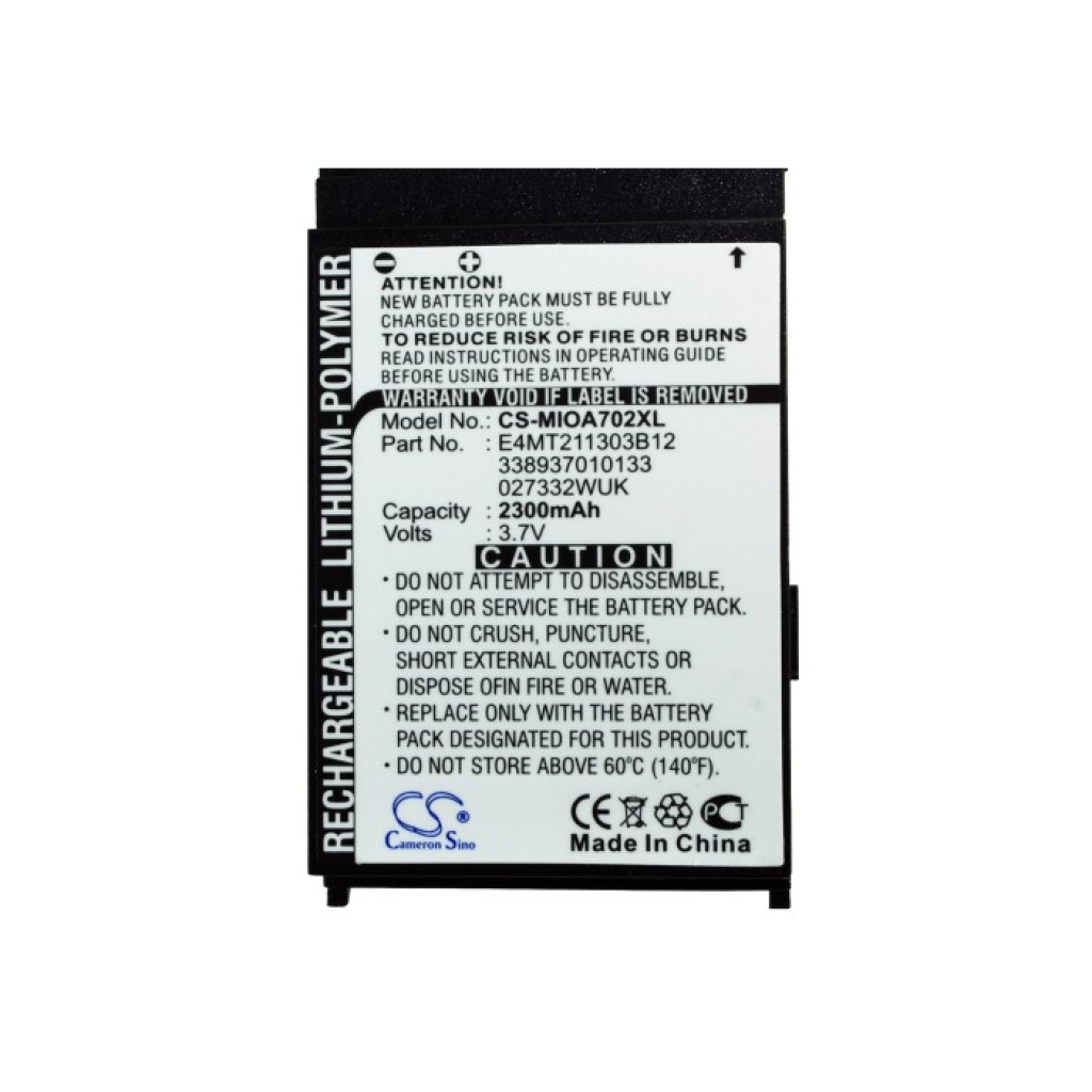Battery compatible with Mitac CS-MIOA702XL