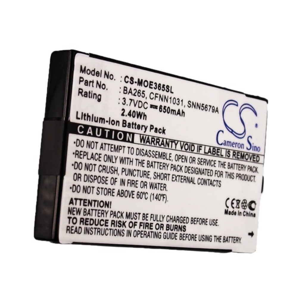 Battery compatible with Motorola CS-MOE365SL