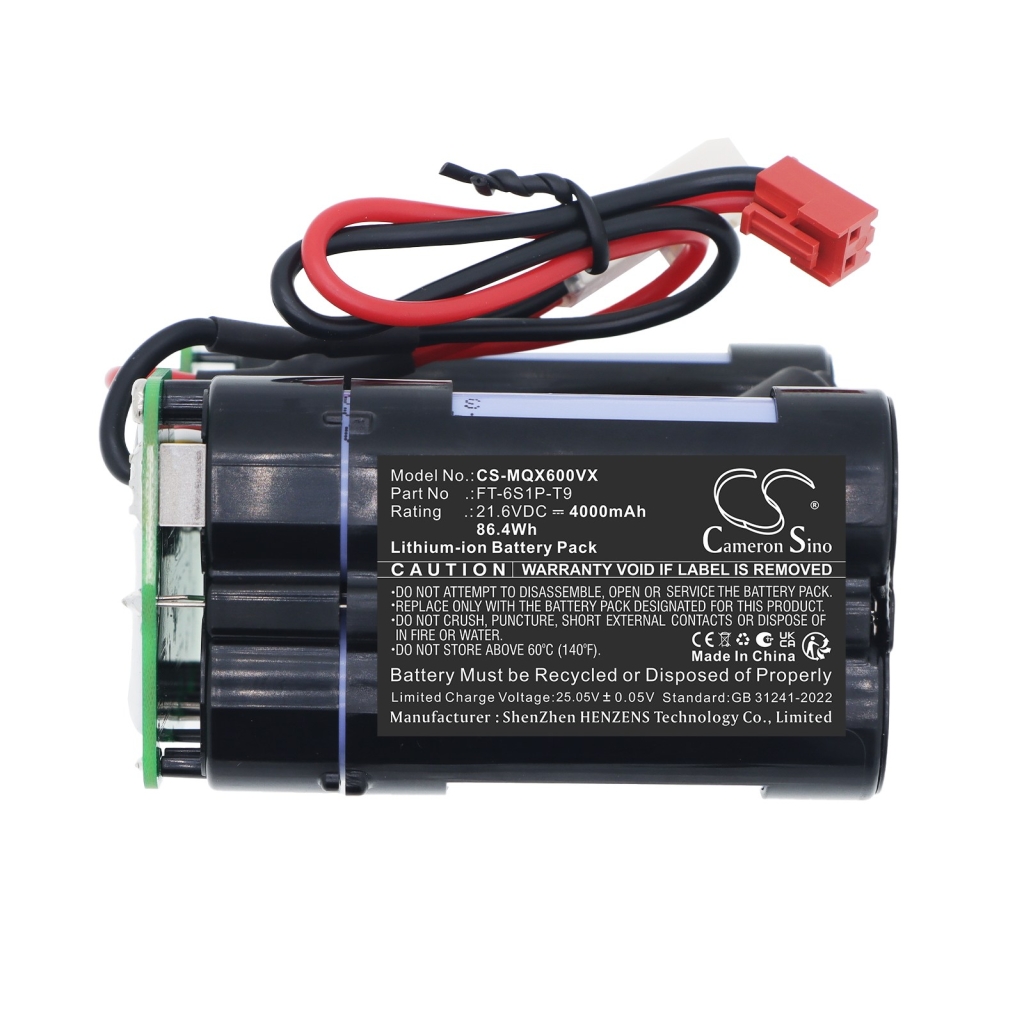 Battery compatible with Miboi CS-MQX600VX