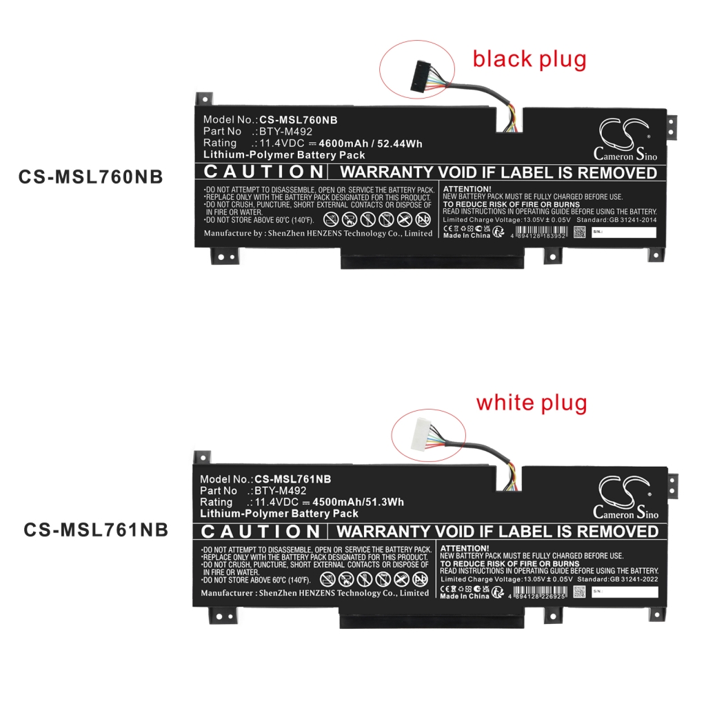 Battery for MSI Pulse GL76 11UEK-080XRU