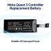 Batteries compatible with Meta Quest 3 Game Controller 3S Game Controller Touch Plus Controller CS-MTC320SL