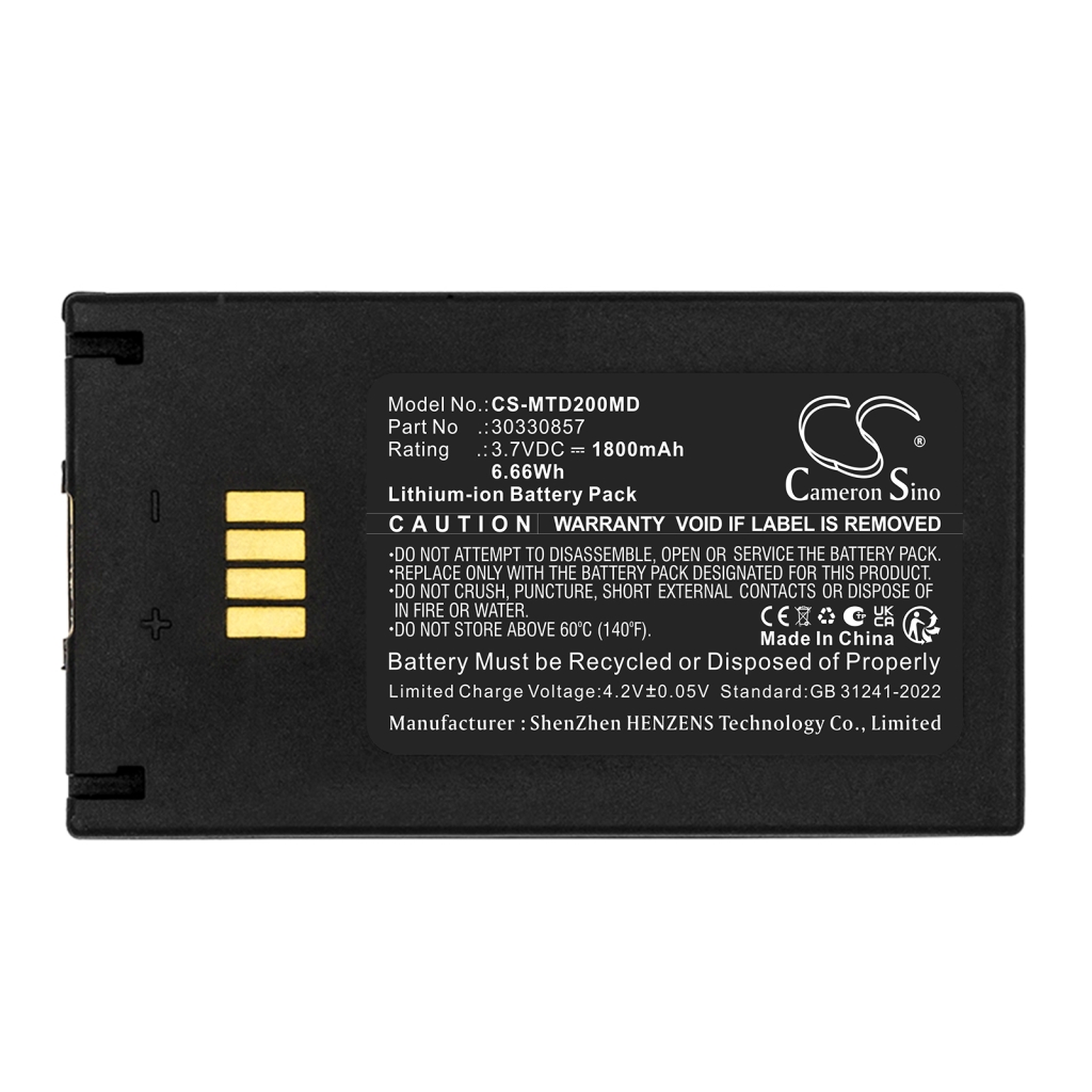 Battery compatible with Mettler toledo CS-MTD200MD