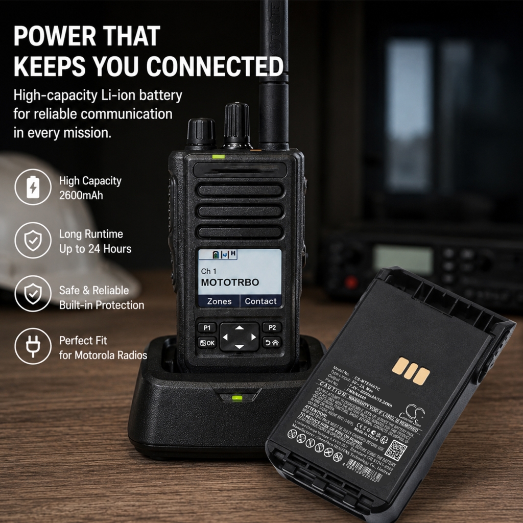 Battery compatible with Motorola CS-MTE866TC