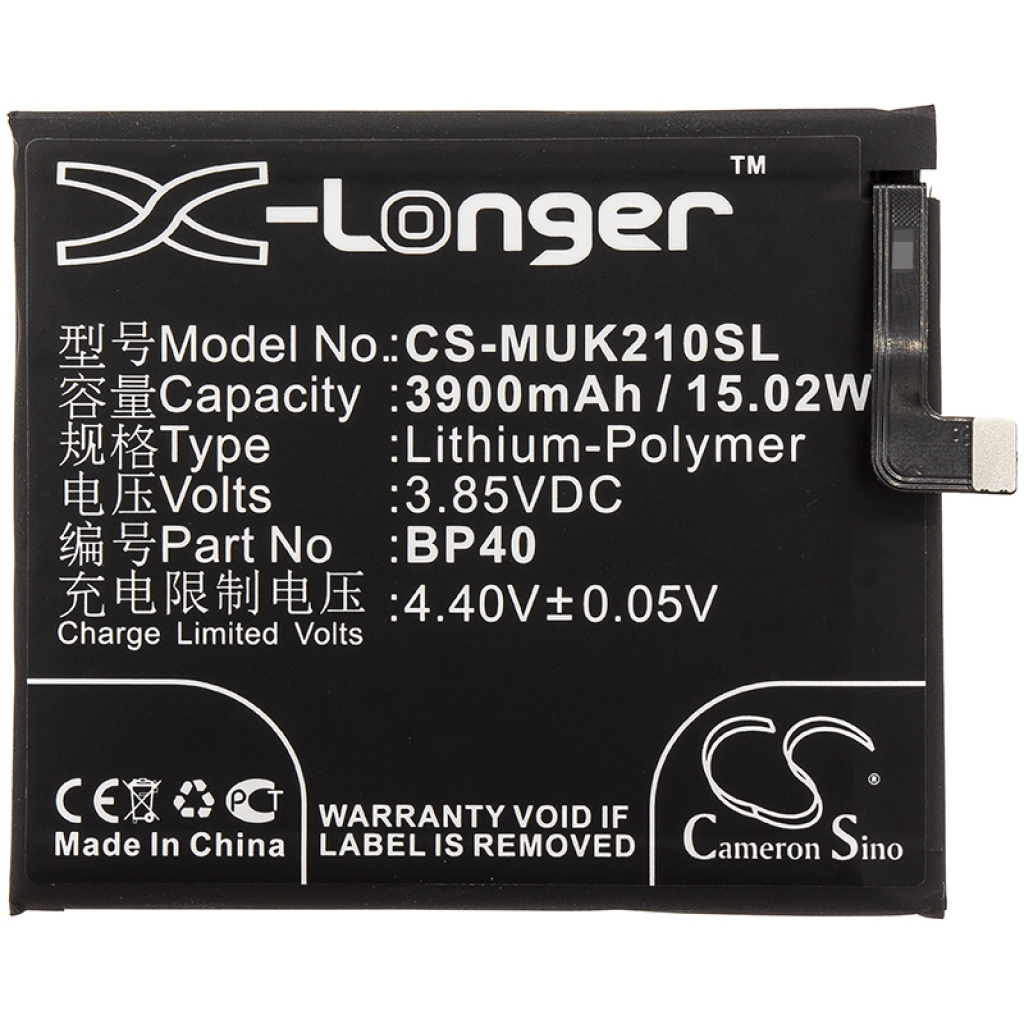Compatible battery replacement for Redmi BP40