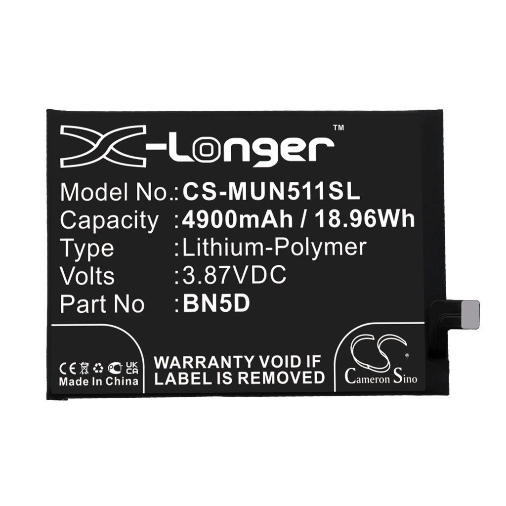 Compatible battery replacement for Xiaomi BN5D