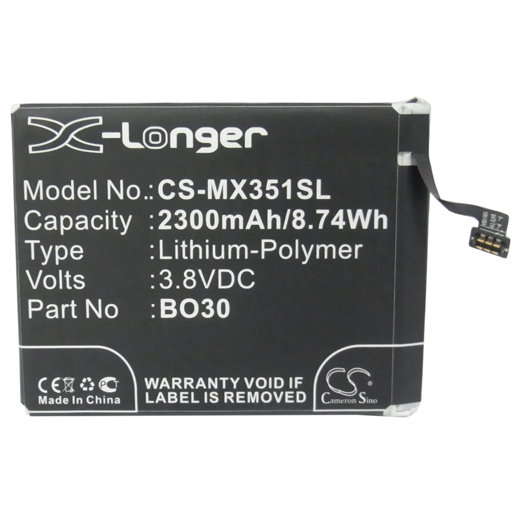 Compatible battery replacement for MeiZu B030