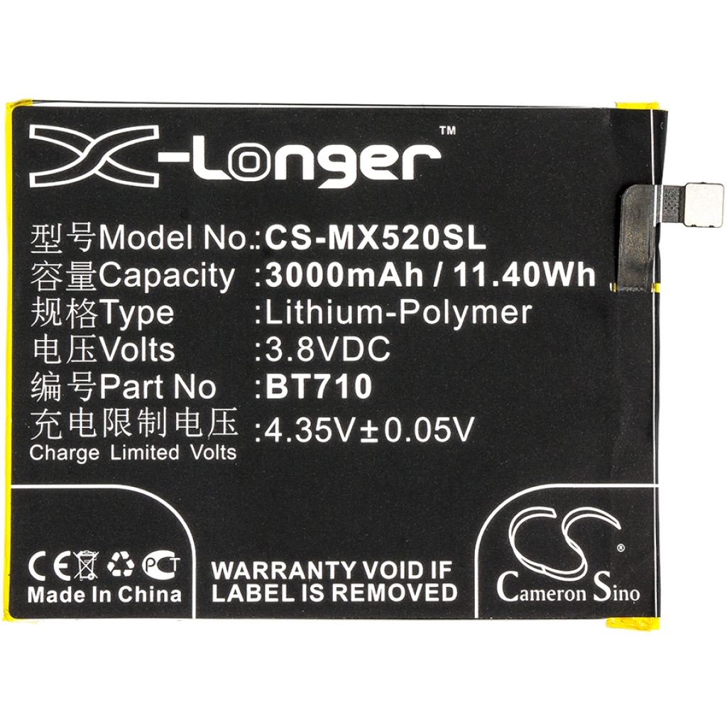Compatible battery replacement for Meilan BT710
