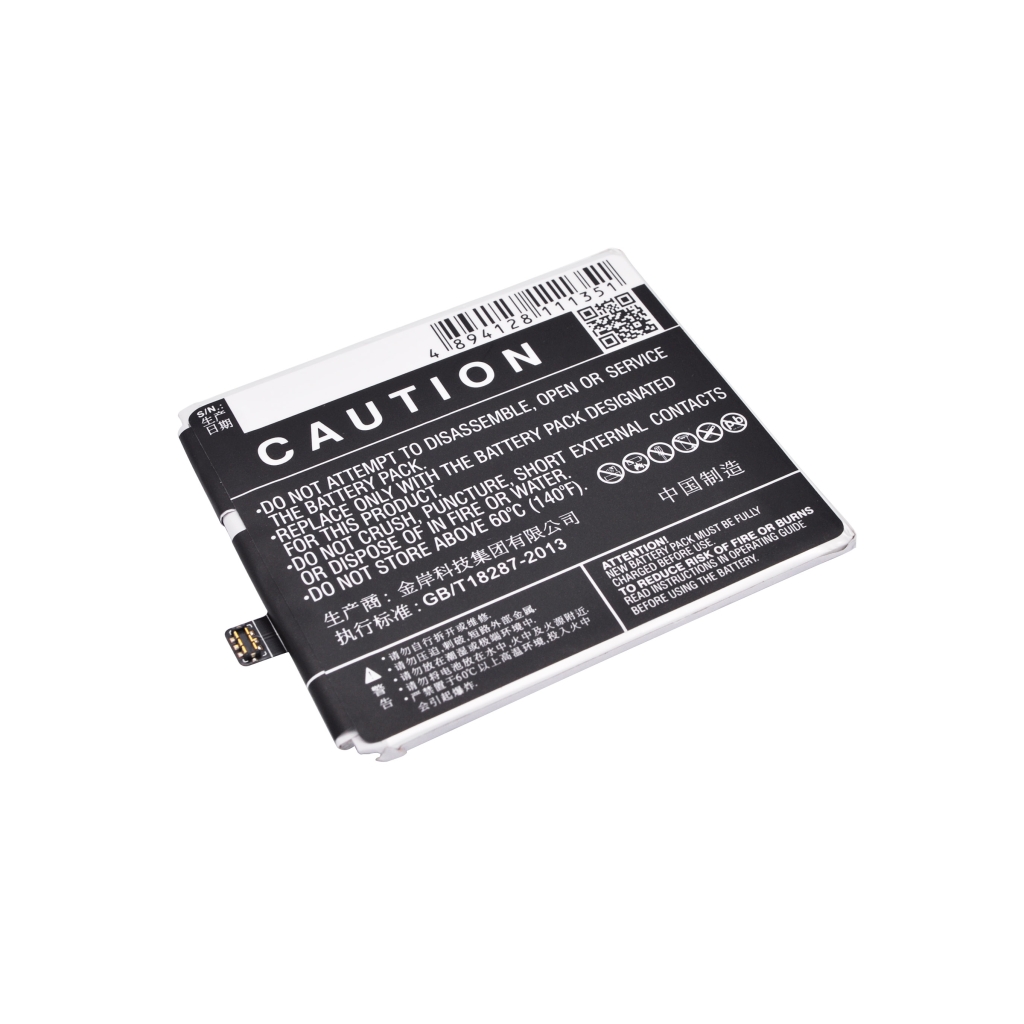 Compatible battery replacement for MeiZu BT50