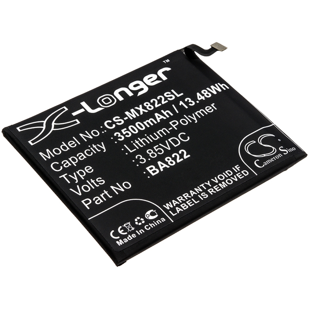 Compatible battery replacement for MeiZu BA822