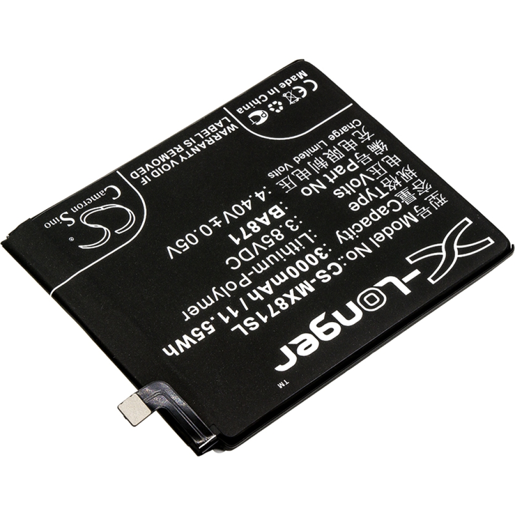 Compatible battery replacement for MeiZu BA871