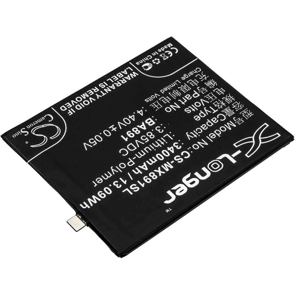 Compatible battery replacement for MeiZu BA891