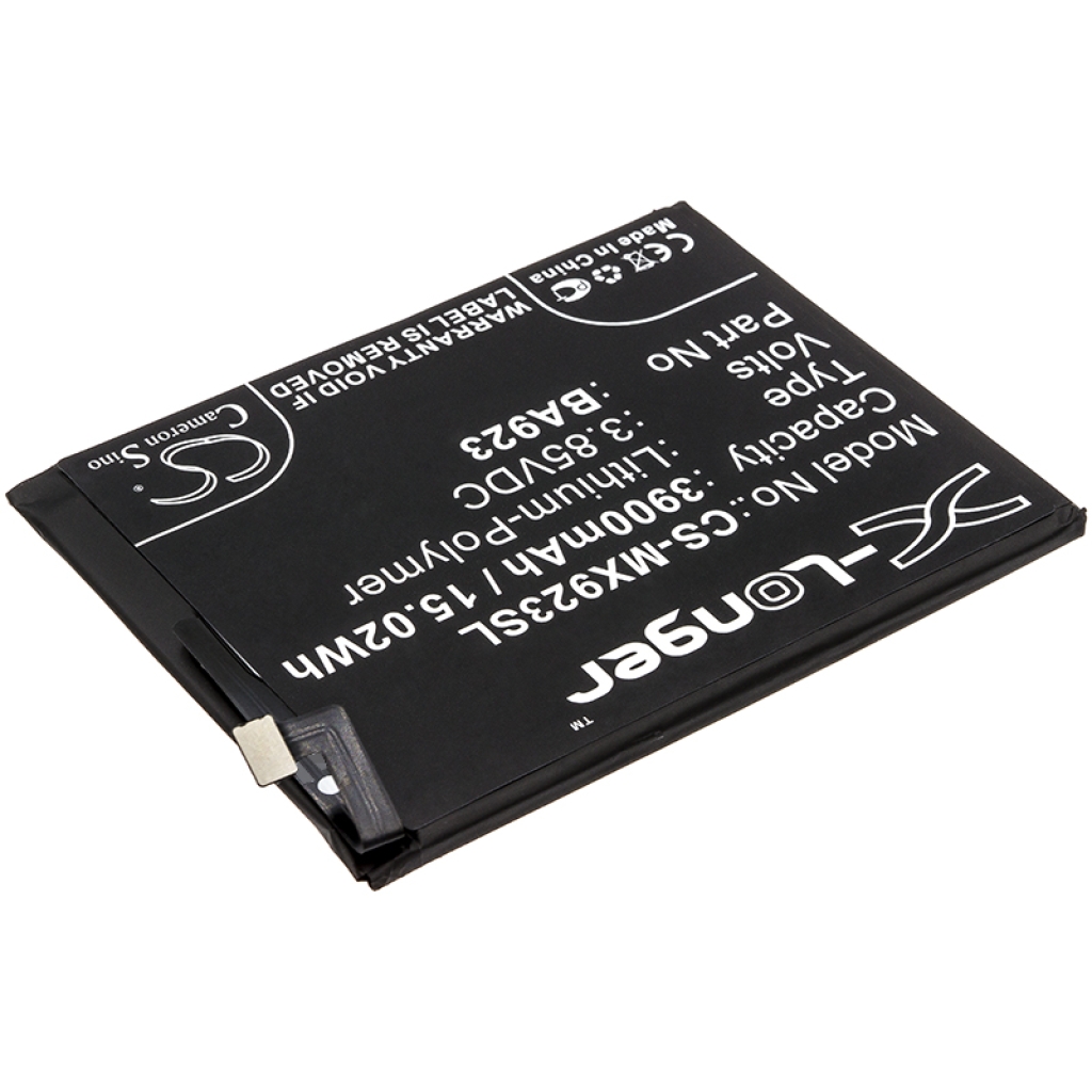 Compatible battery replacement for MeiZu BA923
