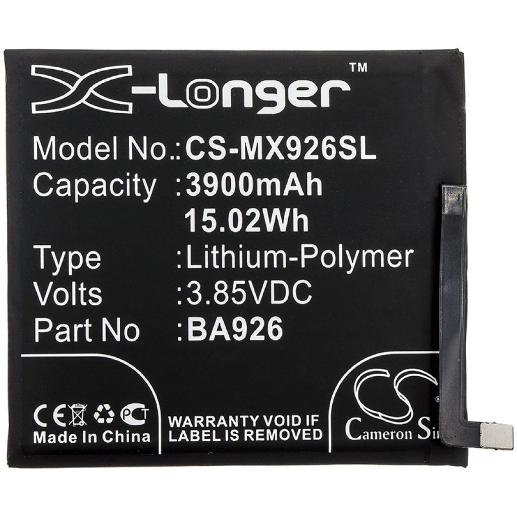 Battery compatible with MeiZu CS-MX926SL