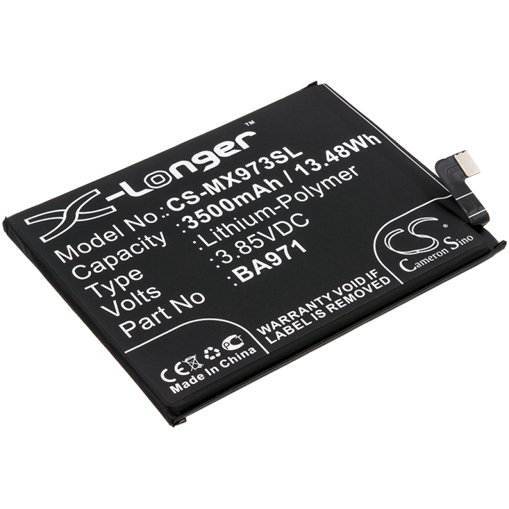 Compatible battery replacement for MeiZu BA971