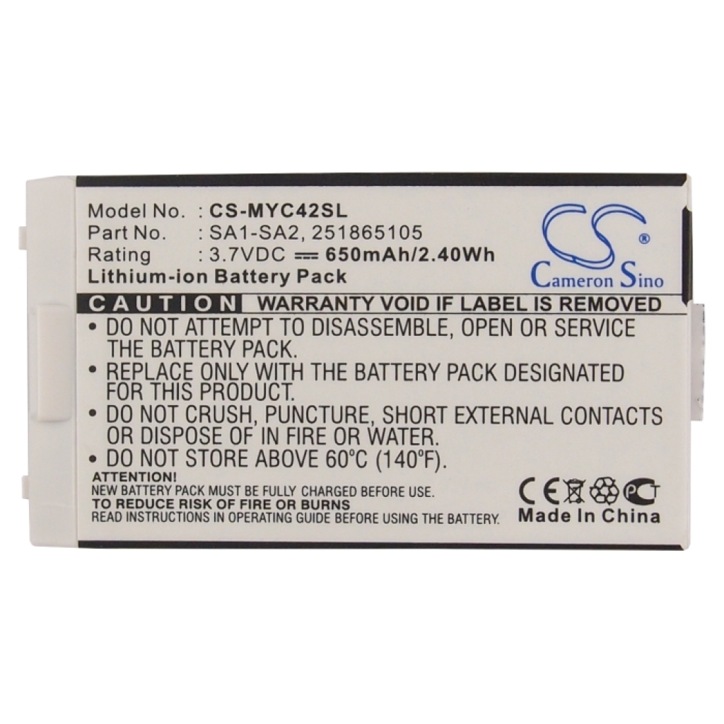 Battery compatible with Sagem CS-MYC42SL