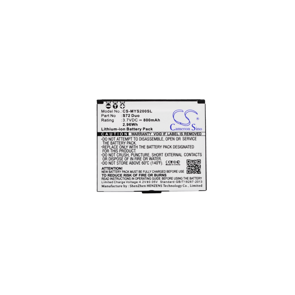 Battery compatible with Myphone CS-MYS200SL