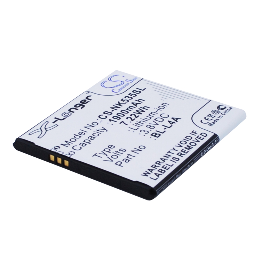 Battery compatible with Nokia Microsoft CS-NK535SL