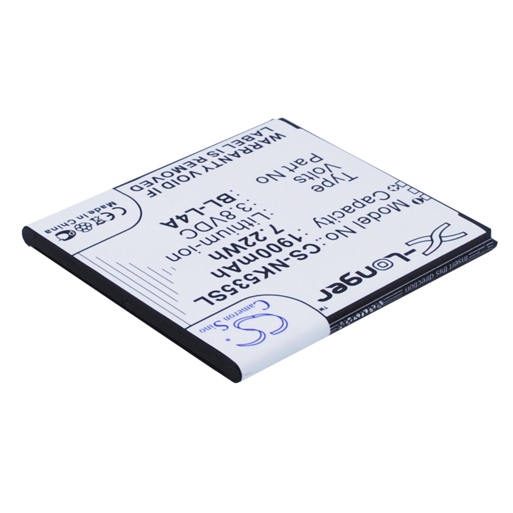 Battery compatible with Nokia Microsoft CS-NK535SL