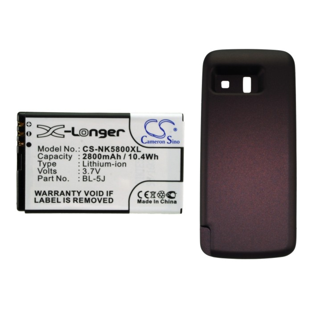 Battery compatible with Nokia CS-NK5800XL