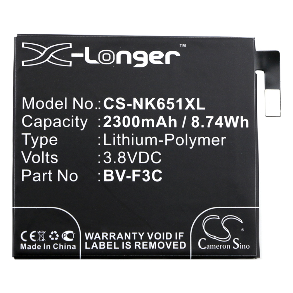 Battery compatible with Nokia Microsoft CS-NK651XL